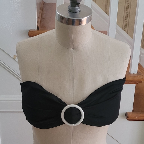 Victoria's Secret Other - VICTORIA SECRET Bandeau Black Bikini Top Size Large